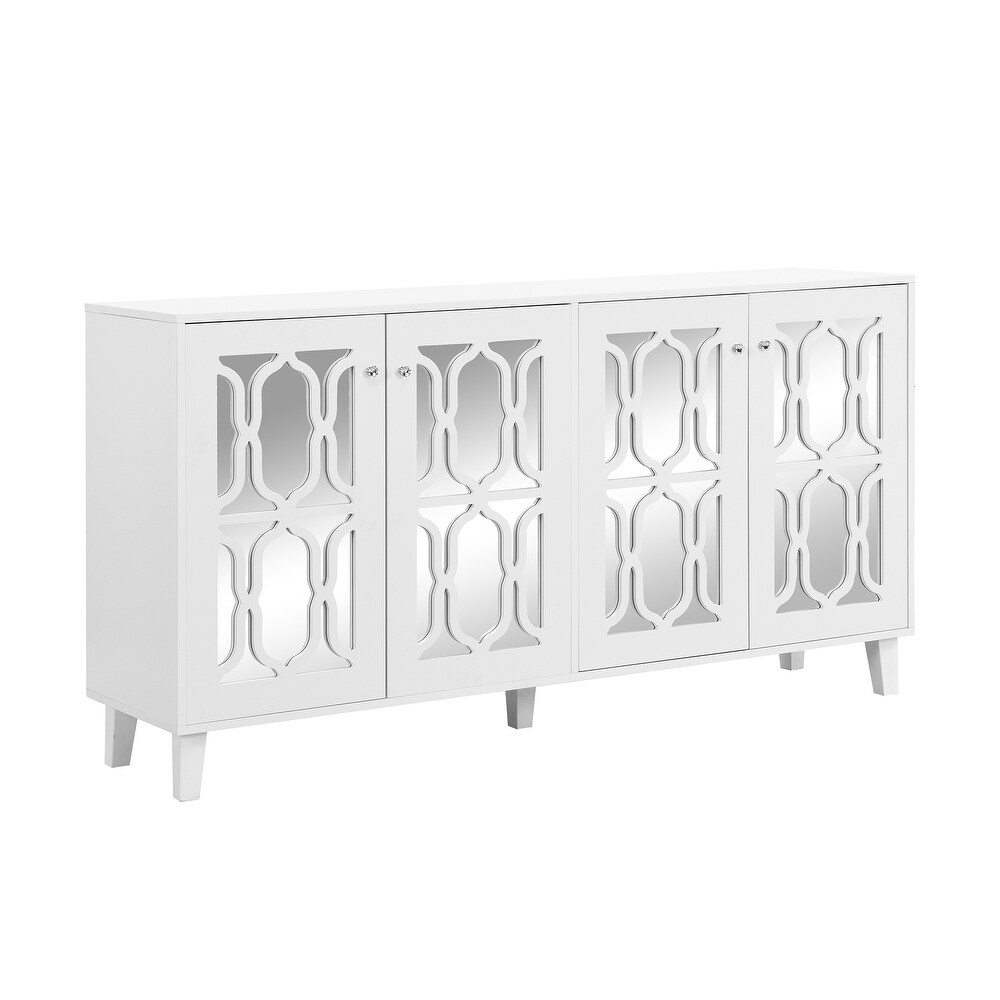 Multi functional Console Table with Storage Credenza Accent Cabinet for Living Room