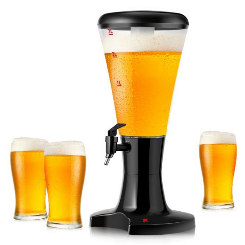 3l Draft Beer Tower Dispenser With Led Lights