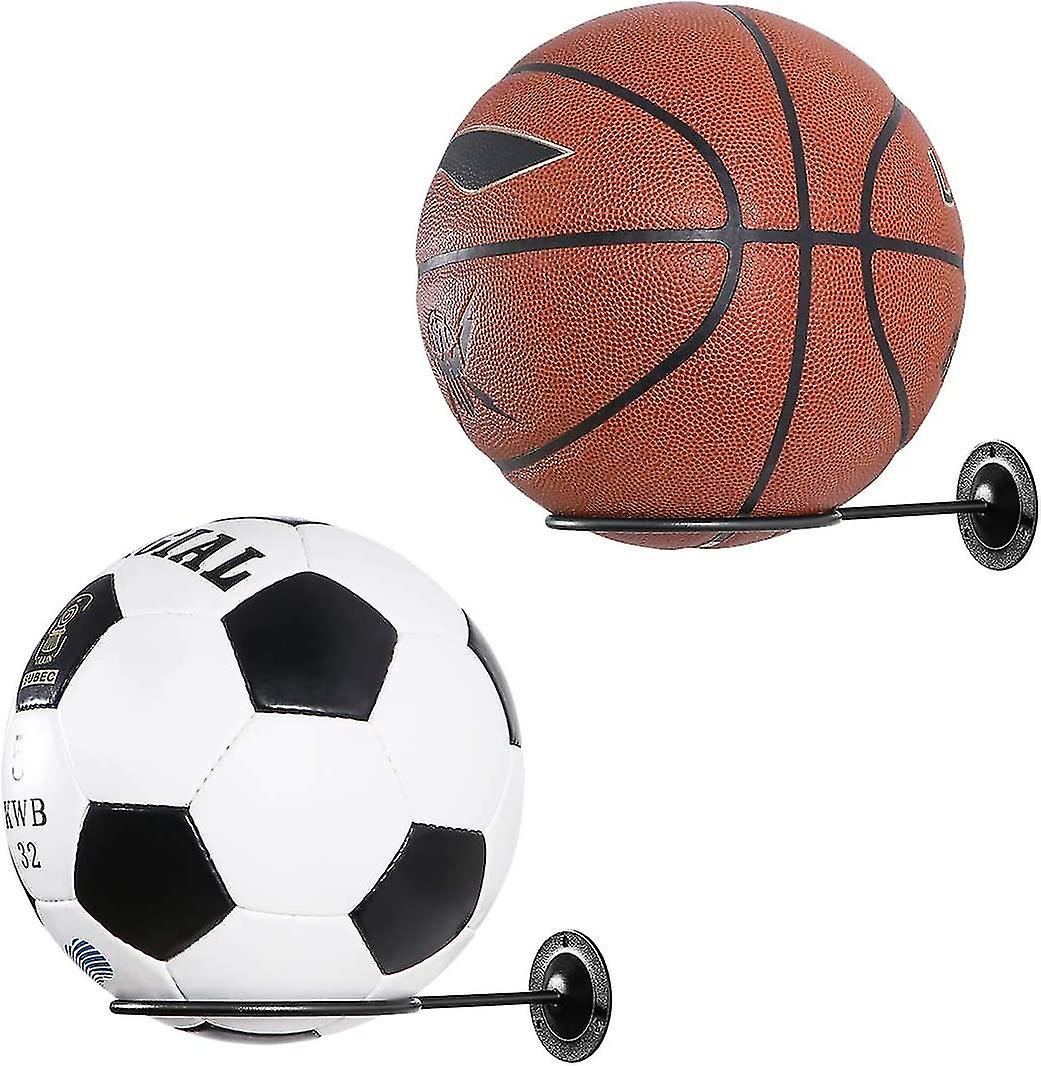 -mounted Ball Hs 2pcs Ball Rack Saver Mount Display Stora Football Bed Accessories()