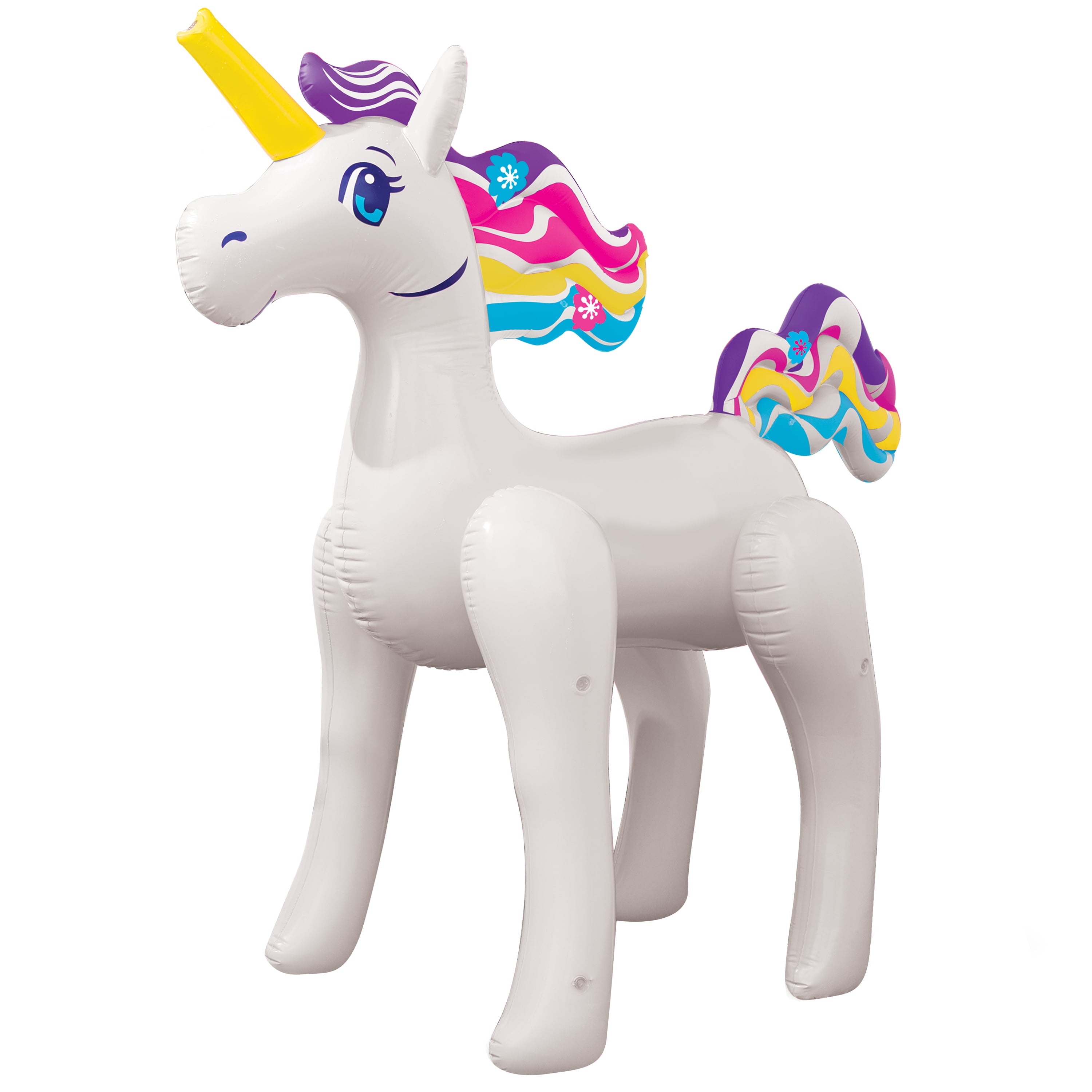 Play Day Large Unicorn Character Inflatable Sprinkler Pool Game， Ages 3 and up， Unisex