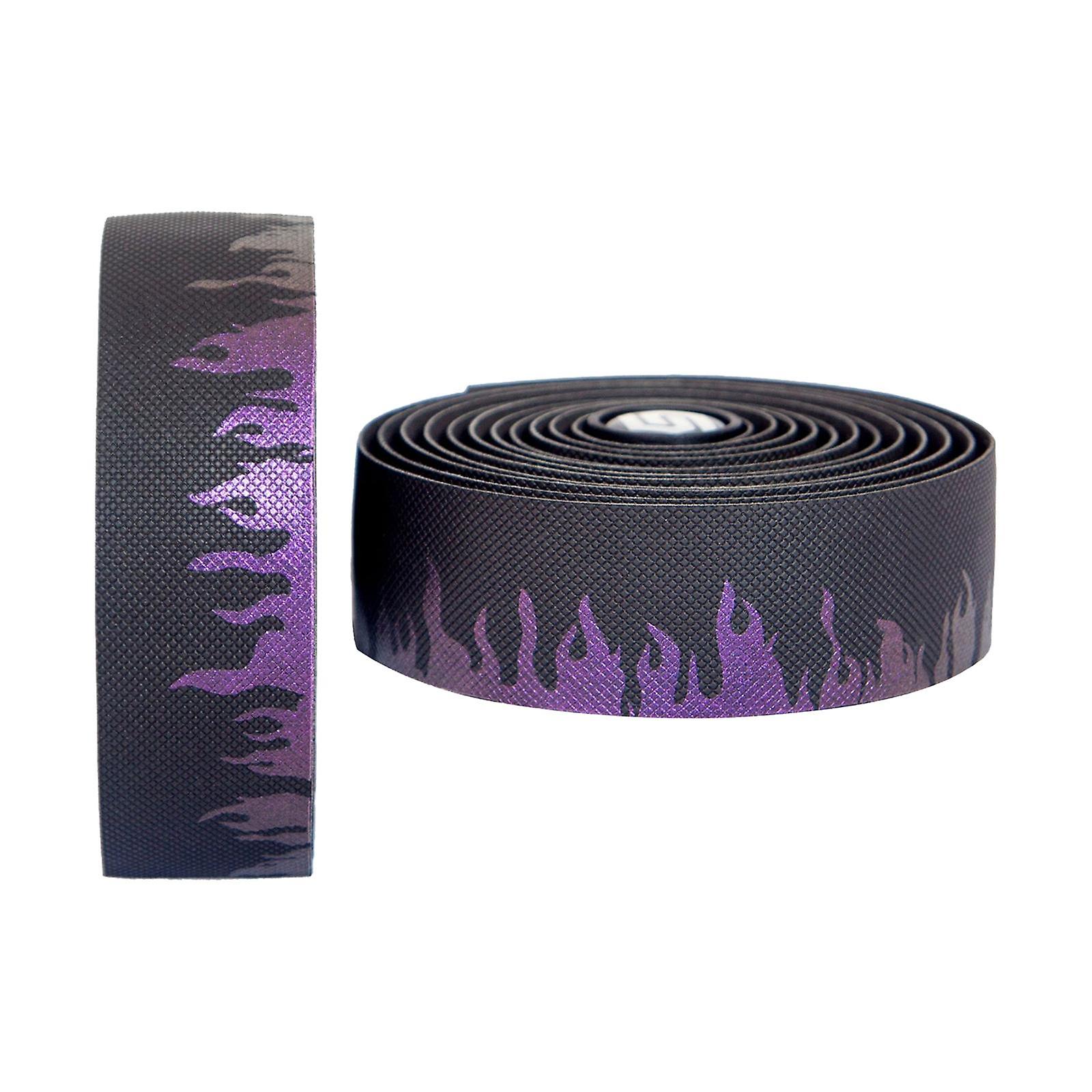 2pcs Road Bike Handlebar Tapes With End Plug For Outdoor Cycling Grips Cover Gold Purple