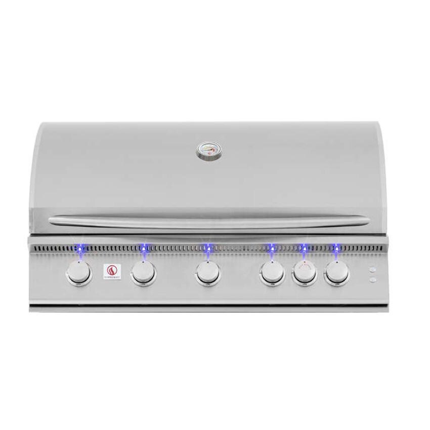 Summerset Sizzler Pro 40-Inch 5-Burner Built-In Natural Gas Grill With Rear Infrared Burner