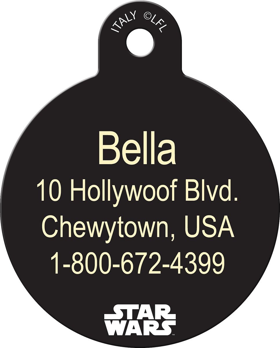 Quick-Tag Star Wars Rebel Princess Leia Circle Personalized Dog and Cat ID Tag