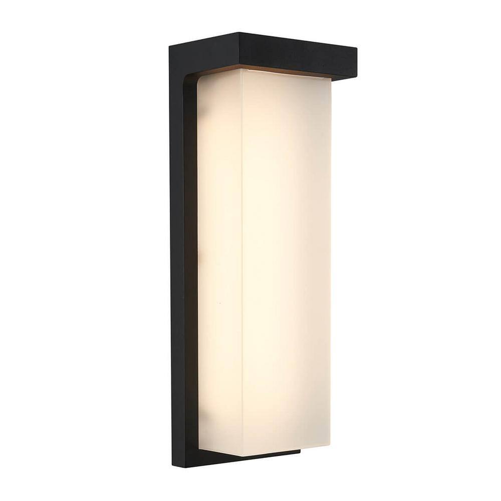 Artika Skeet Black Modern Integrated LED Outdoor Hardwired Garage and Porch Light Lantern Sconce SKT-BL