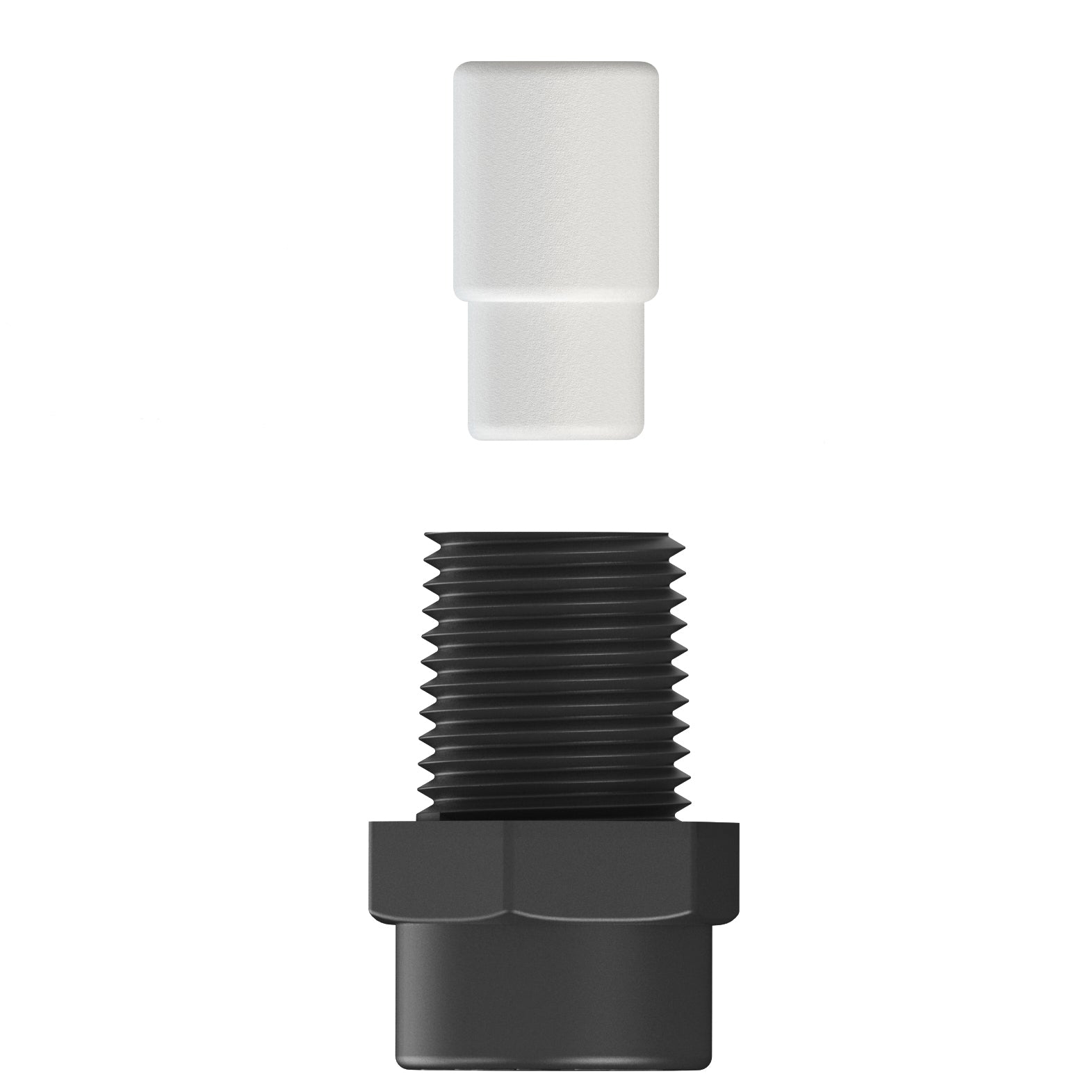 Plastic Fogger Misting Nozzle with Poly Filter Black 1/8