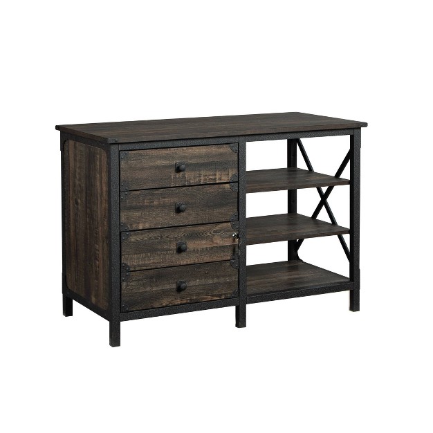 Steel River Storage Credenza With Drawers Carbon Oak Sauder