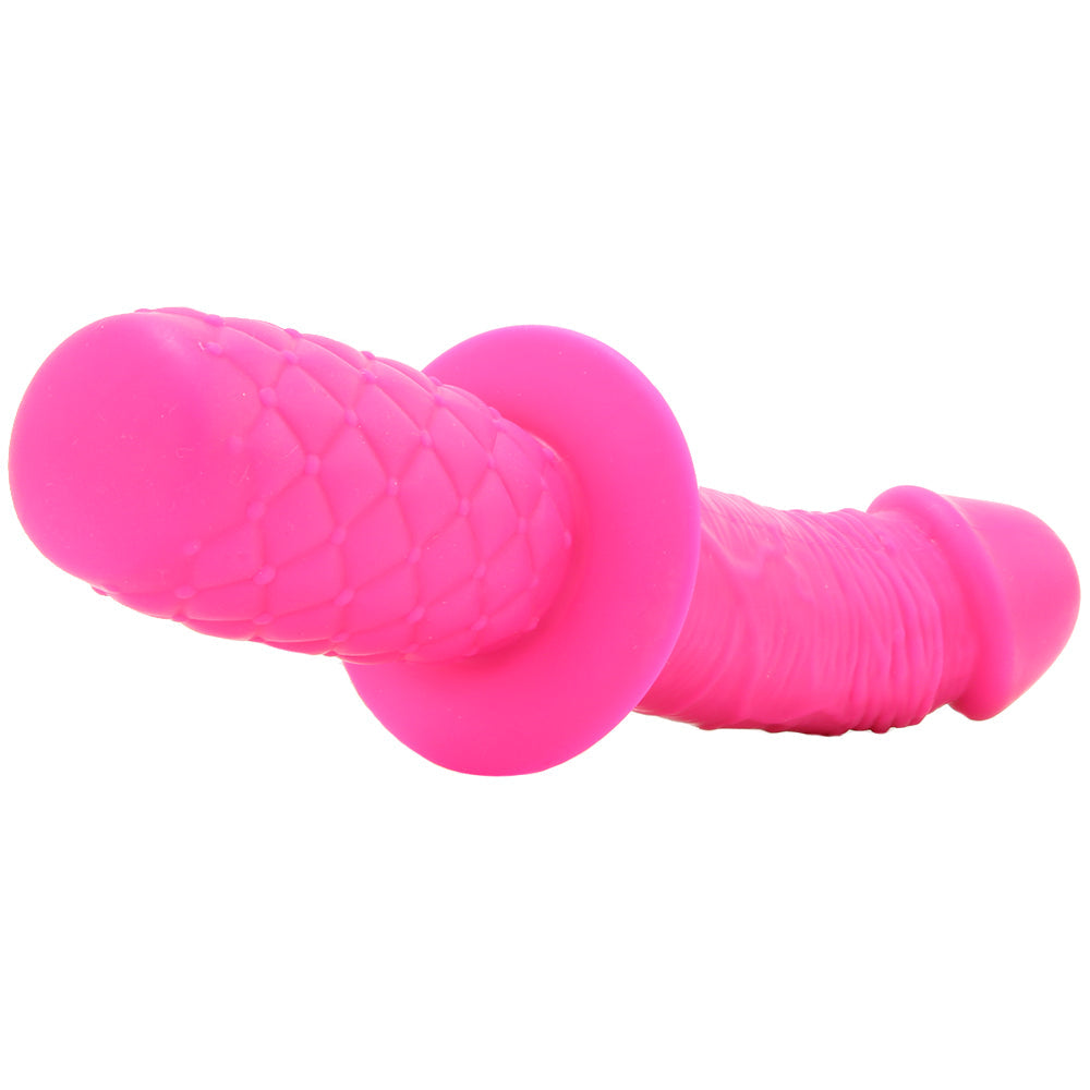 Silicone Grip G-Spot Thruster Dildo in Pink