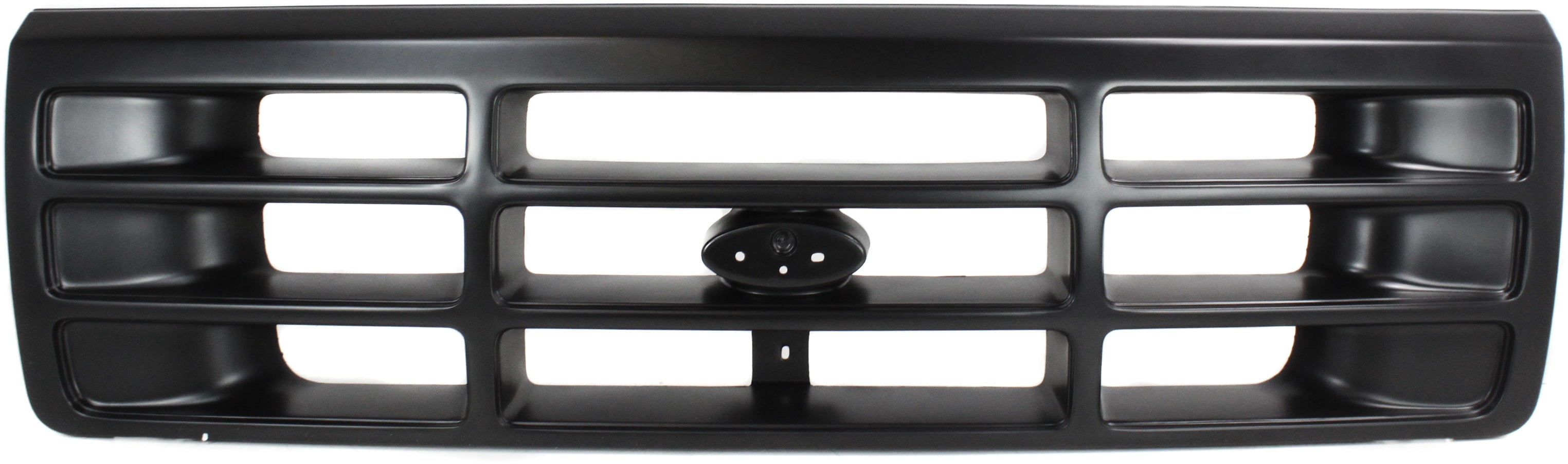 Grille Assembly Compatible With 1992-1996 Ford Bronco 1992-1997 F Super Duty Painted Black Shell and Insert