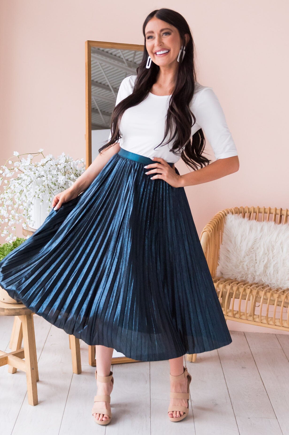 Shine Bright Darling Modest Pleat Skirt