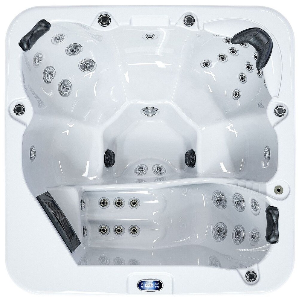 Luxuria Spas Newport 6 Person 57 Jet Acrylic Lounger Hot Tub with Ozonator