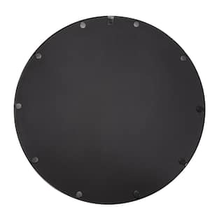 Habitat 30 in. x 30 in. Modern Round Framed Adelina Black Circular Accent Mirror MR3719W