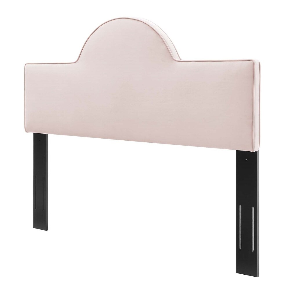 Livingston Arched Pink Velvet Upholstered King/California King Size Headboard