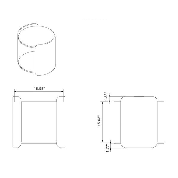 Furniture of America Fing Modern White 20-inch Round 1-shelf Side Table