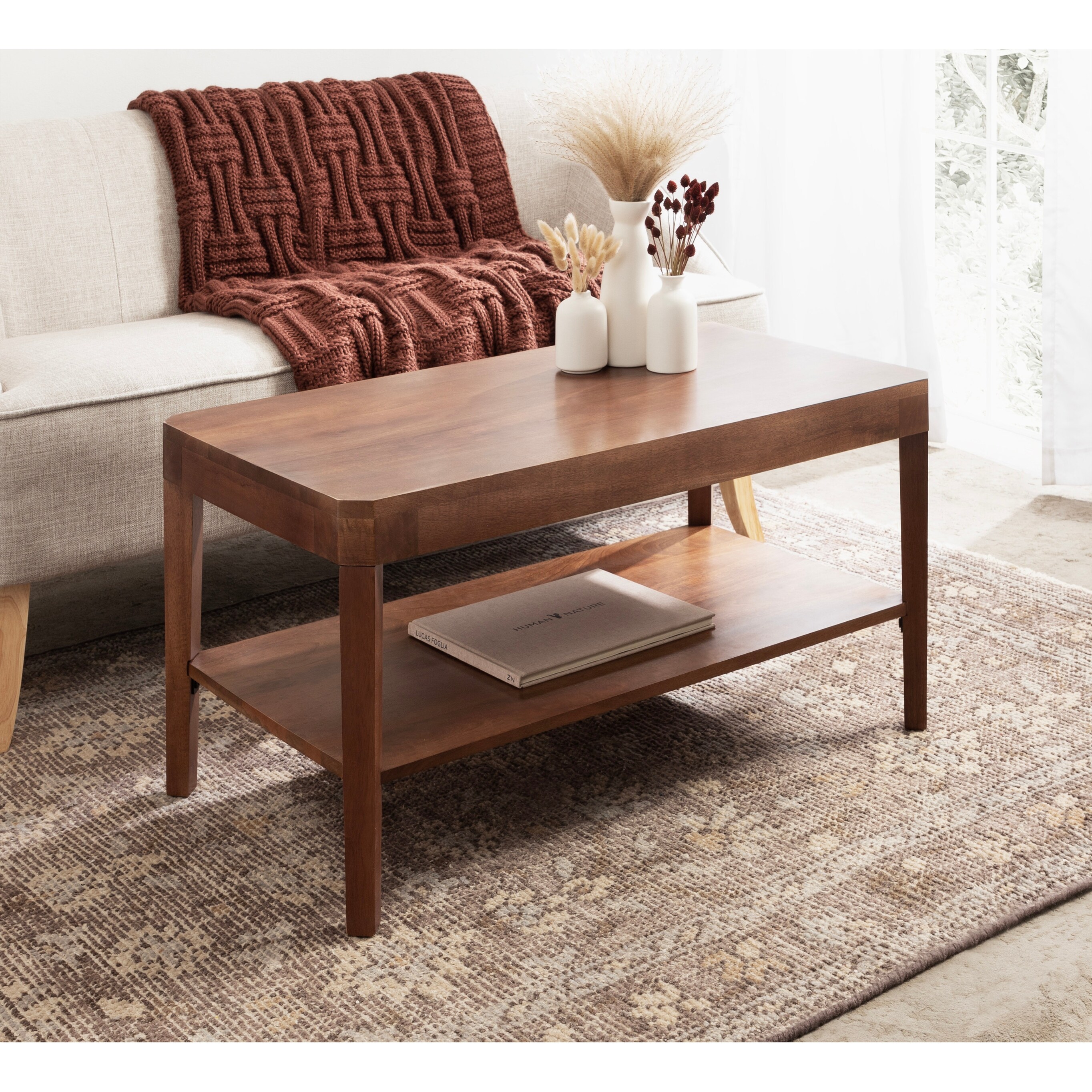 Kate and Laurel Talcott Rectangle Coffee Table