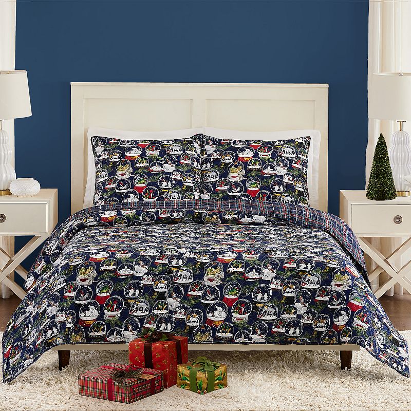 Vera Bradley Snow Globes Quilt and Shams Set