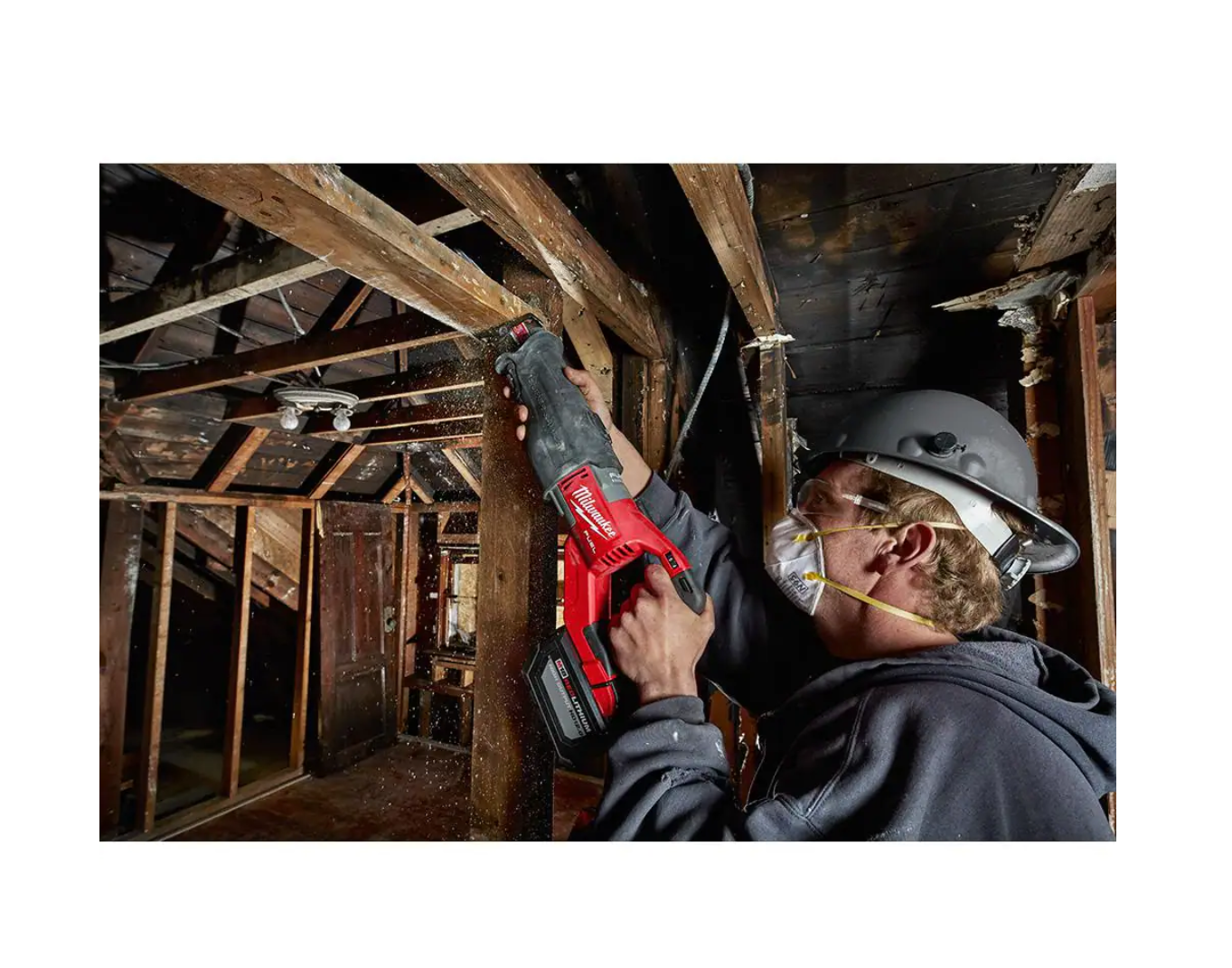 Milwaukee 2722-20-48-11-1850 M18 FUEL 18V Lithium-Ion Brushless Cordless SUPER SAWZALL Orbital Reciprocating Saw with M18 5.0 Ah Battery