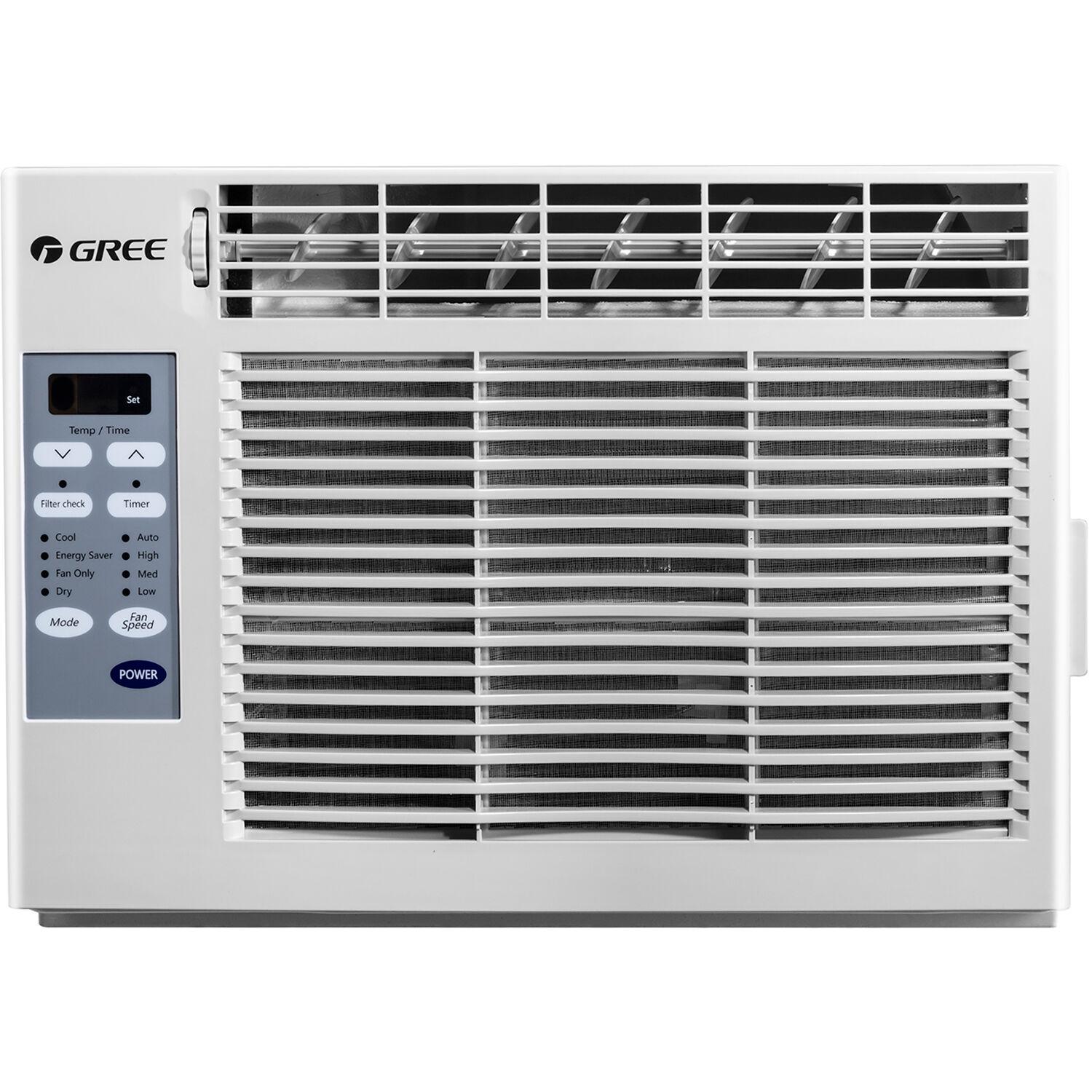 Gree Energy Star 5，000 BTU 115V Window Air Conditioner with Remote Control | LED Display | Dehumidifier | Timer | Cooling for Living Room， Bedroom， Small Areas up to 150 Sq.Ft | GWA05BTE