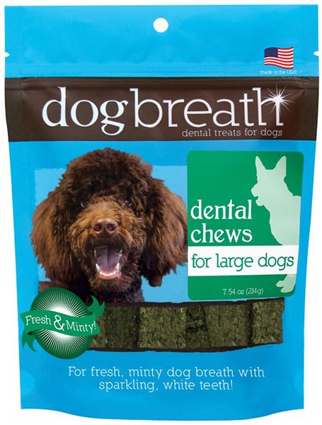 Herbsmith Dog Breath Mint Flavored Dental Dog Treats for Large Dogs