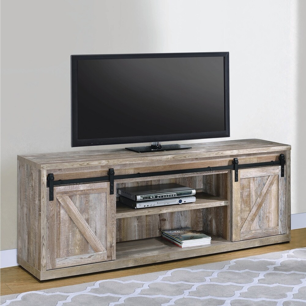 Coaster Furniture Brockton 71 inch 3 shelf Sliding Doors TV Console