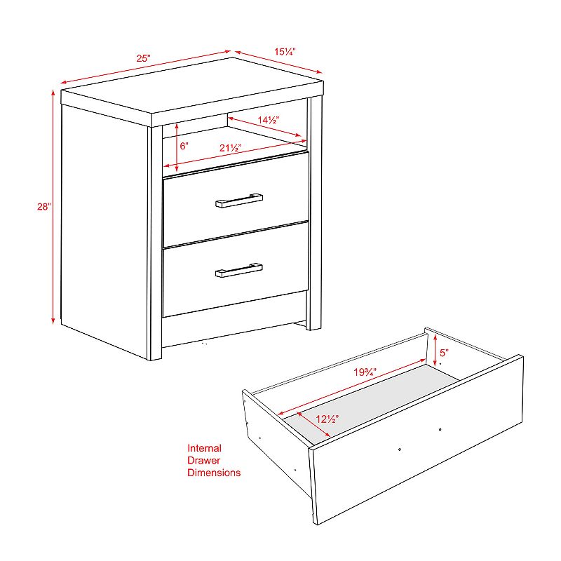 Prepac Calla 28-inch Nightstand