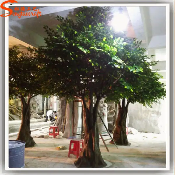 Large outdoor artificial trees big cheap artificial oak tree for garden decoration