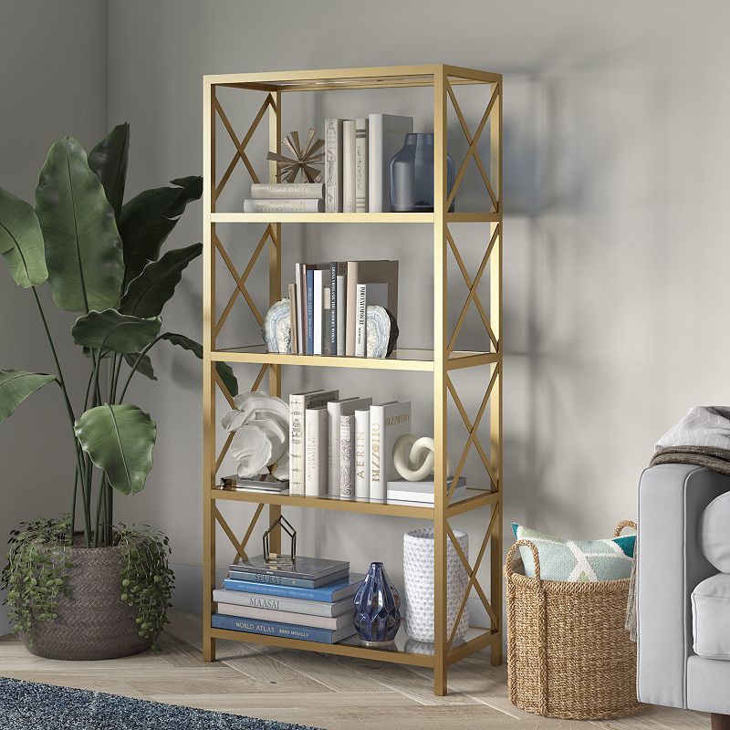 Finley and Sloane Celine 4-Shelf Bookcase