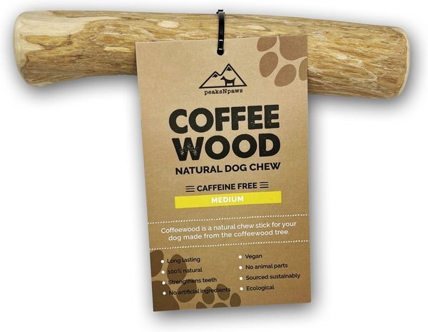 peaksNpaws All natural Caffeine free Medium Dog Coffee Wood Chews Treat