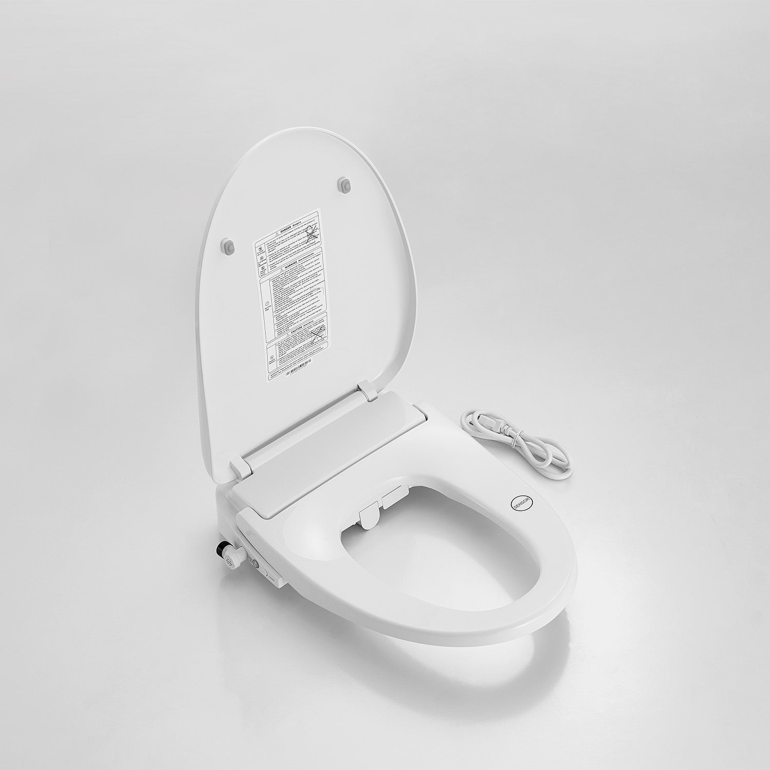 Vinnova Teramo Smart Bidet Toilet Seat in White w/ Remote Control & Nightlight