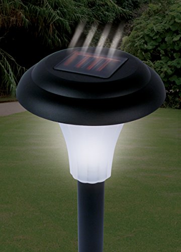 Pure Garden Solar Powered Black Accent Lights， Set of 8