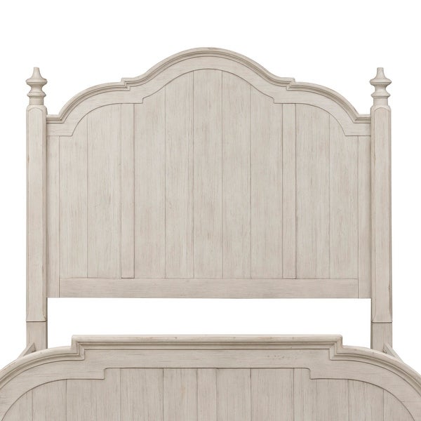 Farmhouse Reimagined Antique White Queen Poster Headboard - - 30826724