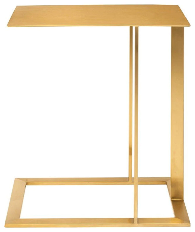 Miriam Gold End Table   Contemporary   Side Tables And End Tables   by Peachtree Fine Furniture  Houzz