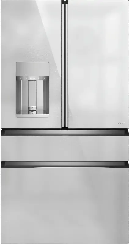 Cafe 22.3 Cu Ft French Door Refrigerator - Counter Depth Platinum Glass