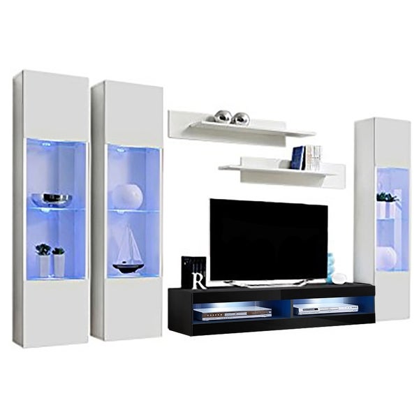 Fly CD3 34TV Wall Mounted Floating Modern Entertainment Center