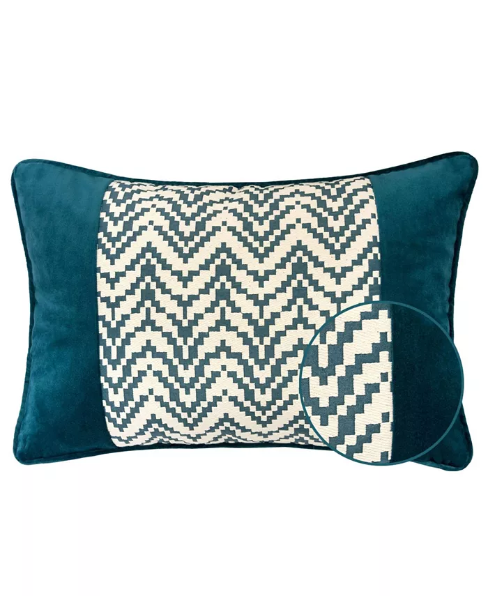 Homey Cozy Hannah Chevron Bow Throw Pillow