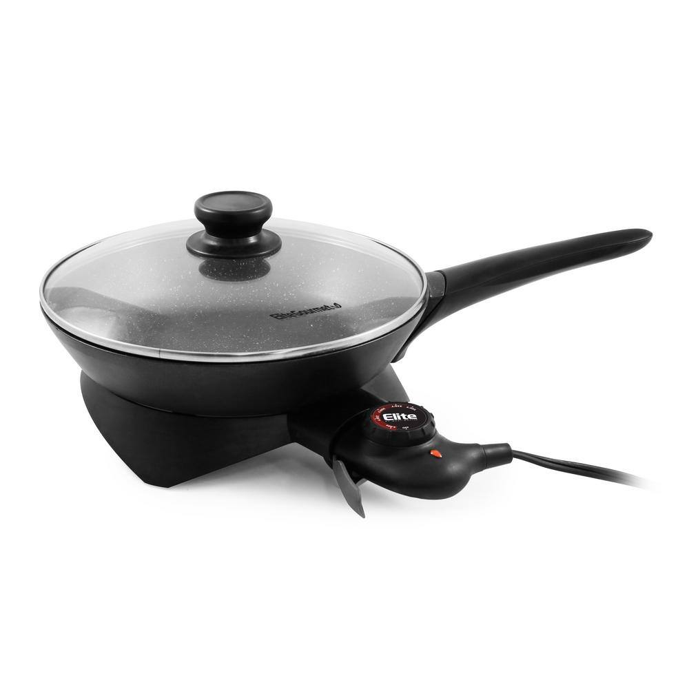 Elite Gourmet 10 in. x 2 in. Electric Skillet with Handle EG6207