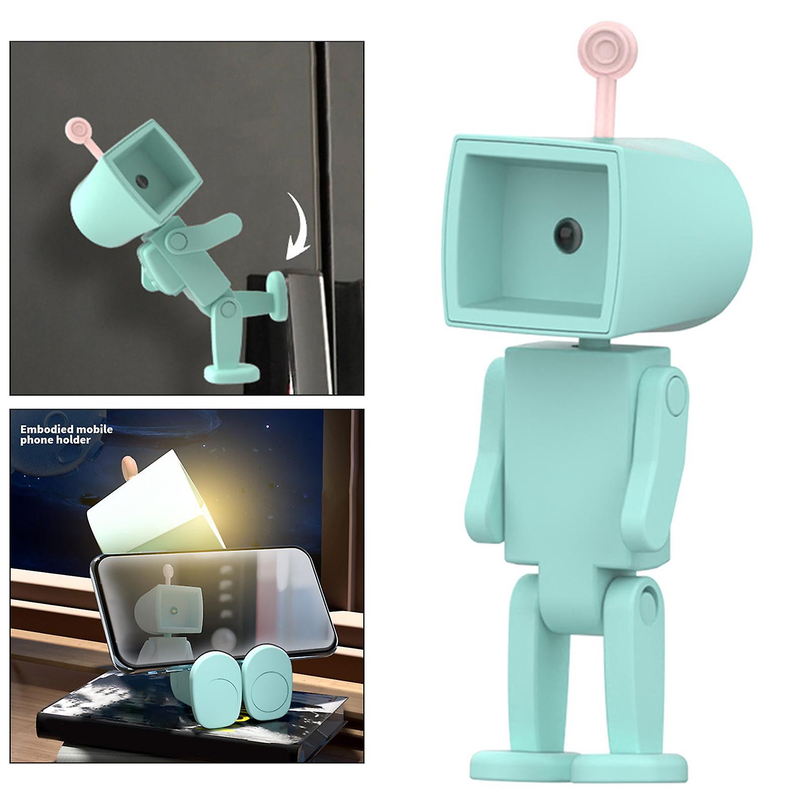 Robot Shape Night Light Table Night Lamp For Living Room Sleeping Home Decor Square Blue