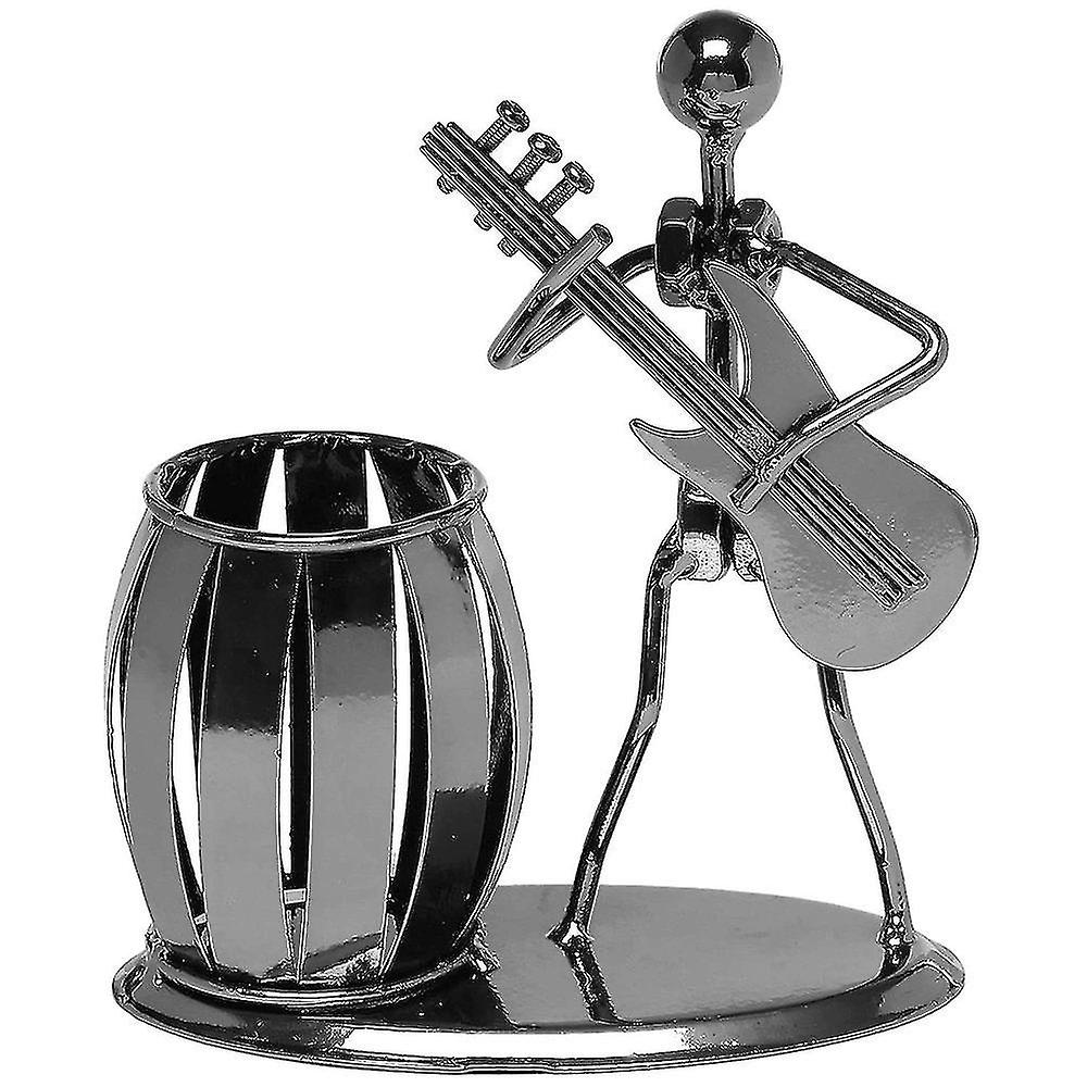 Guitar Pen Holder Creative Desktop Accessories Multipurpose Metal Pen Holder Wedding Gift