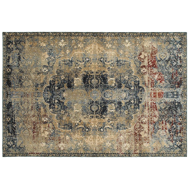 StyleHaven Evans Regal Traditions Framed Floral Rug