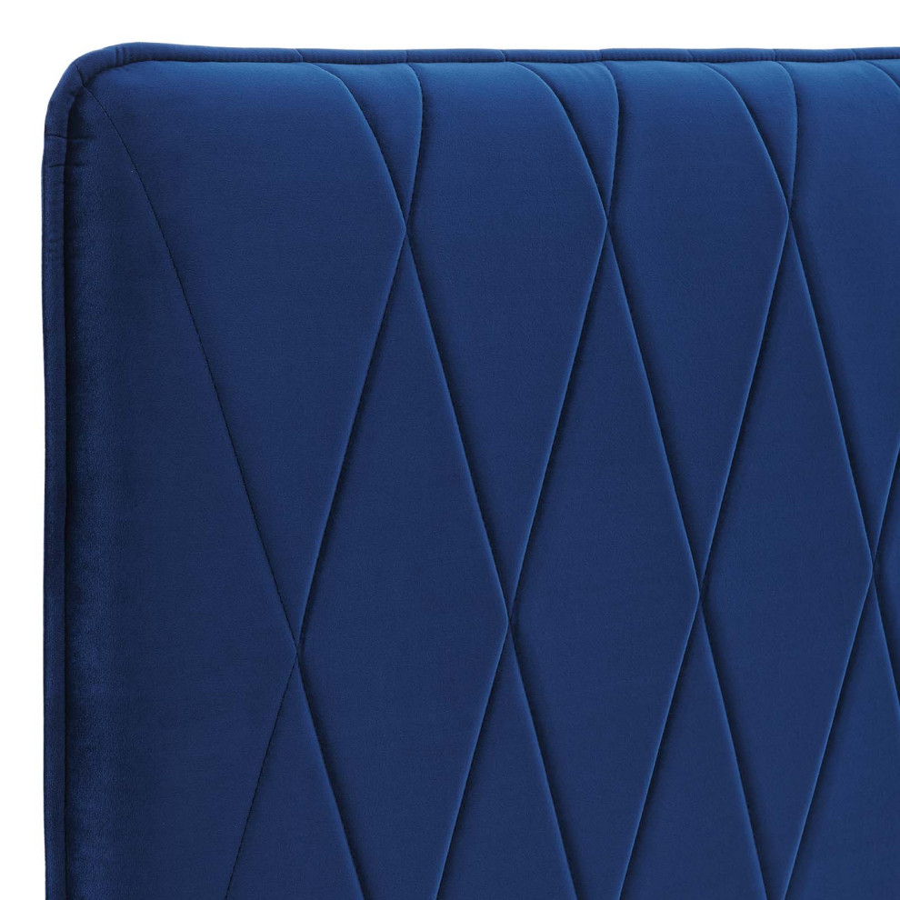 Leila Performance Velvet King/California King Headboard   Contemporary   Headboards   by ShopFreely  Houzz