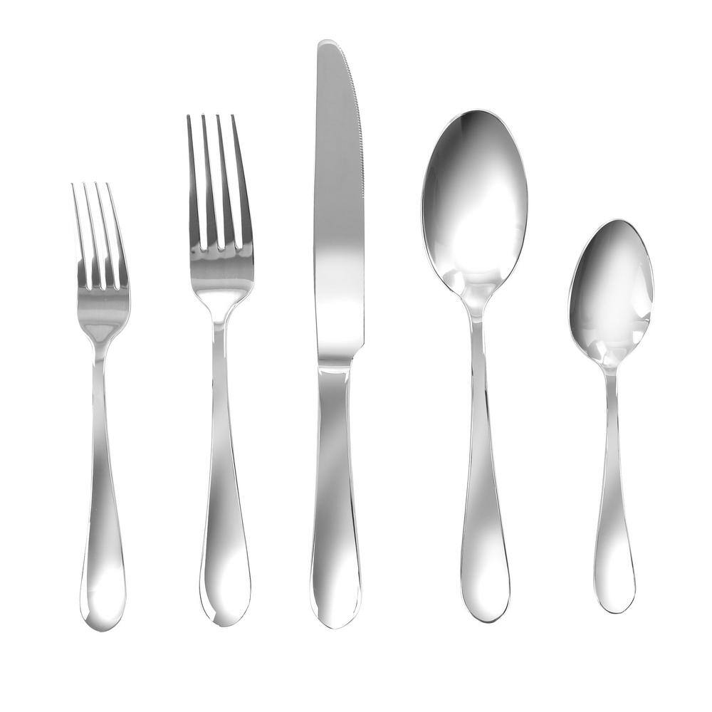 MARTHA STEWART Sutton 20-Piece Stainless Steel Flatware Set 985116478M