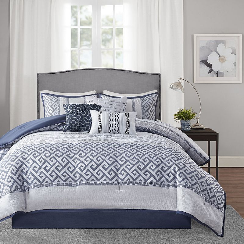 Madison Park Chandler 7-piece Comforter Set with Throw Pillows