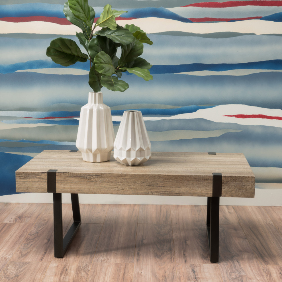 GDF Studio Genwa Canyon Coffee Table   Industrial   Coffee Tables   by GDFStudio  Houzz