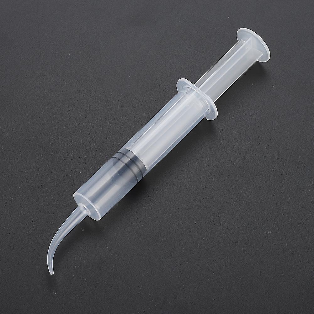 10pcs Disposable Dental Irrigation Syringe Curved Tip Utility Hobby Tools 12cc