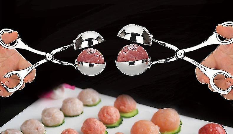 2pcs Stainless Steel Meatball Maker Clip Fish Ball Rice Ball Making Mold Form Tool Kitchen Accessories