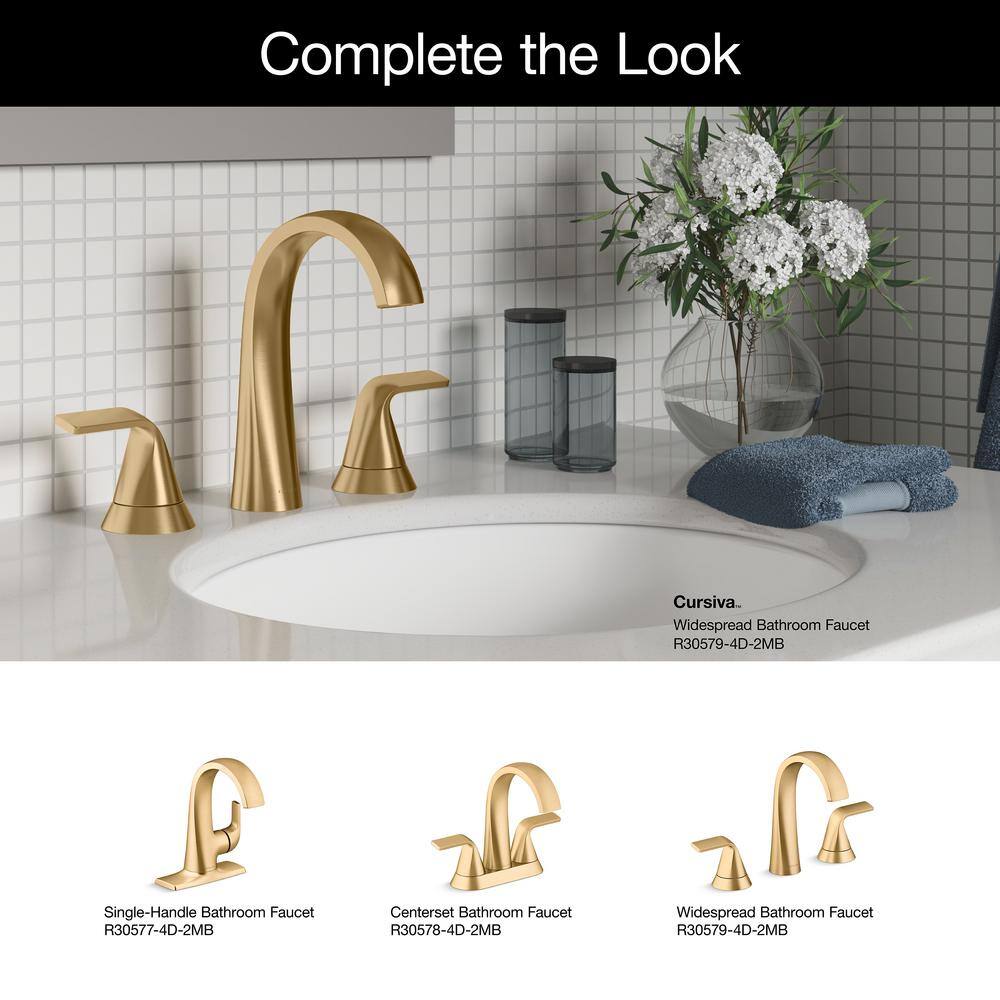 KOHLER Cursiva 18 in. Towel Bar in Vibrant Brushed Moderne Brass K-R26687-2MB