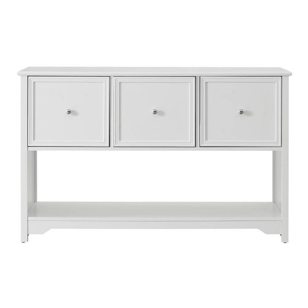 Home Decorators Collection Bradstone 3 Drawer White Lateral File Cabinet JS-3419-A