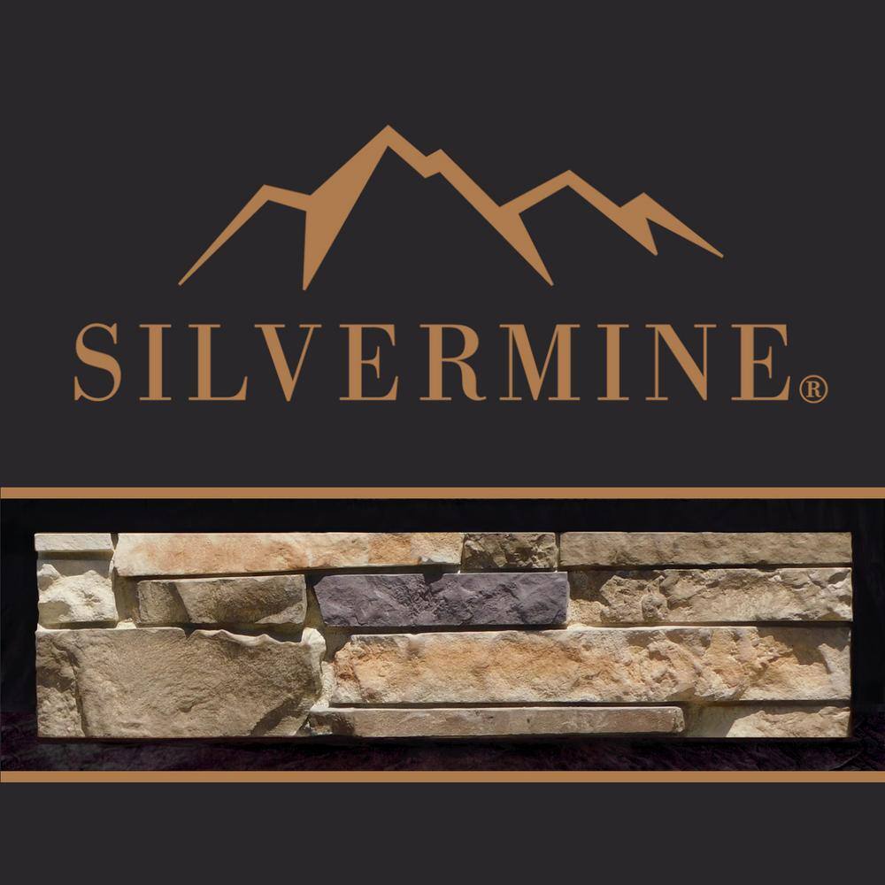 Silvermine Stone 6 in. x 24 in. Stone Veneer Ledgestone Flat Panel Dakota Sunset (Box of 8) DS-BL-XX-FL