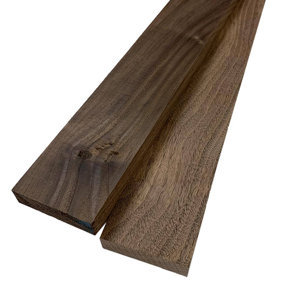 Swaner Hardwood 1 in. x 3 in. x 6 ft. Walnut S4S Board (2-Pack) OL04021672WA