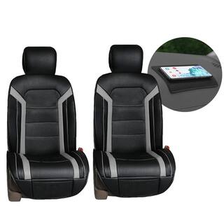 FH Group Futuristic Leather 47 in. x 23 in. x 1 in. Seat Cushions - Front Set DMPU208102GRAY