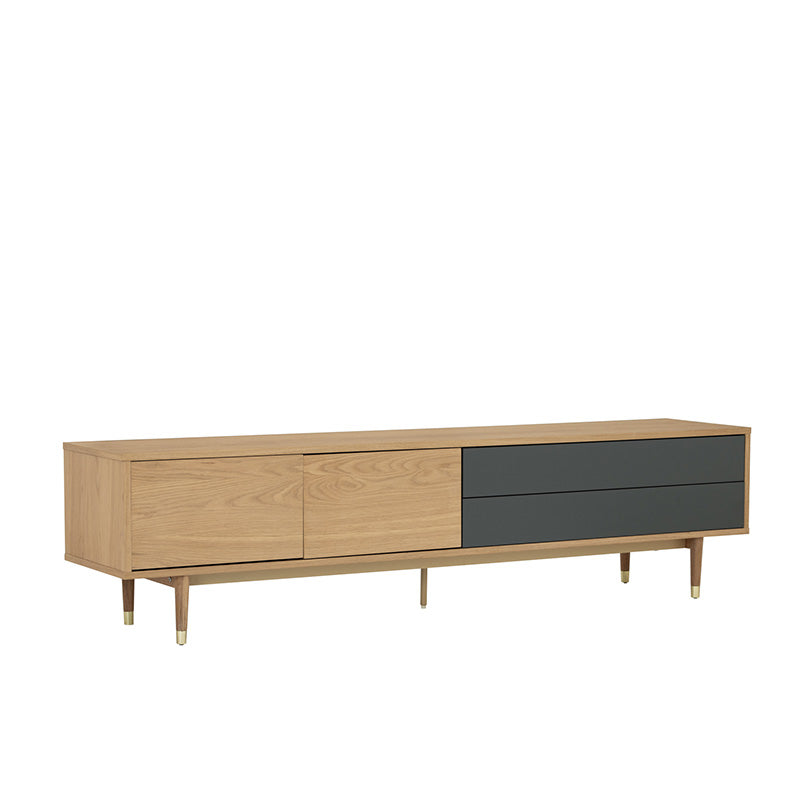 HOUSTON Entertainment TV Unit 200cm -  Natural & Grey